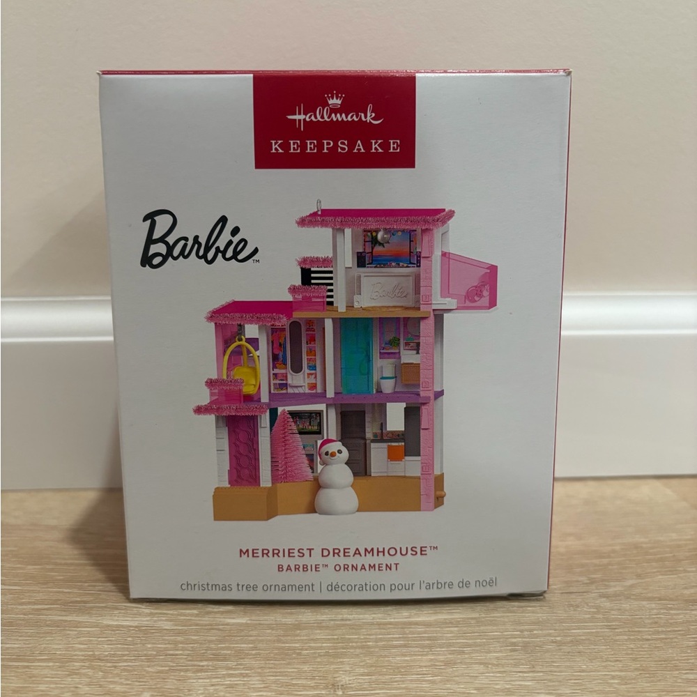 Hallmark Keepsake Barbie Dreamhouse Ornament - Pink and White